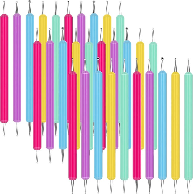 Ashmacdo 20 Pcs Dotting Tools for Painting,Ball Embossing Stylus for Transfer Paper,Tracing Tools for Drawing, Embossing Tools for Paper, Art Dotting Tools for Nail Art (Candy Colors) - Image 1